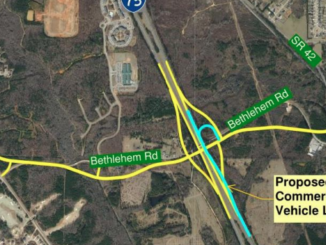 Proposed layout of new I-75 exit at Bethlehem Road