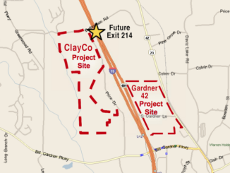 Map of ClayCo and Gardner 42 projects in Locust Grove