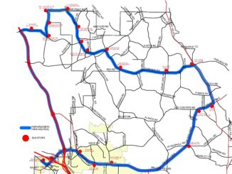 Map of Fairview bus route