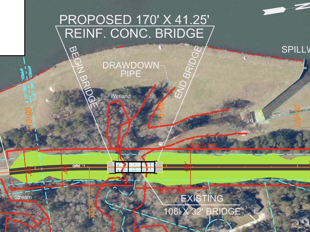 Map of Blackhall Road over Rum Creek bridge replacement