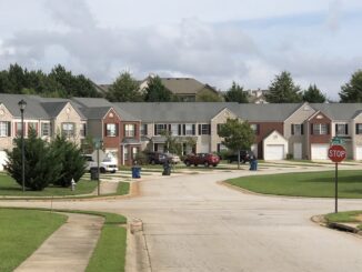 Photo of townhouses in McDonough (staff photo)