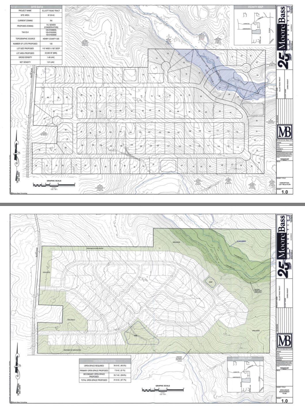 Concept site plan for the 728 Elliott Road rezoning request