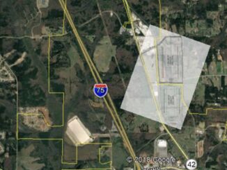 Map showing location of the Gardner Commerce Center in Locust Grove (traffic study photo)