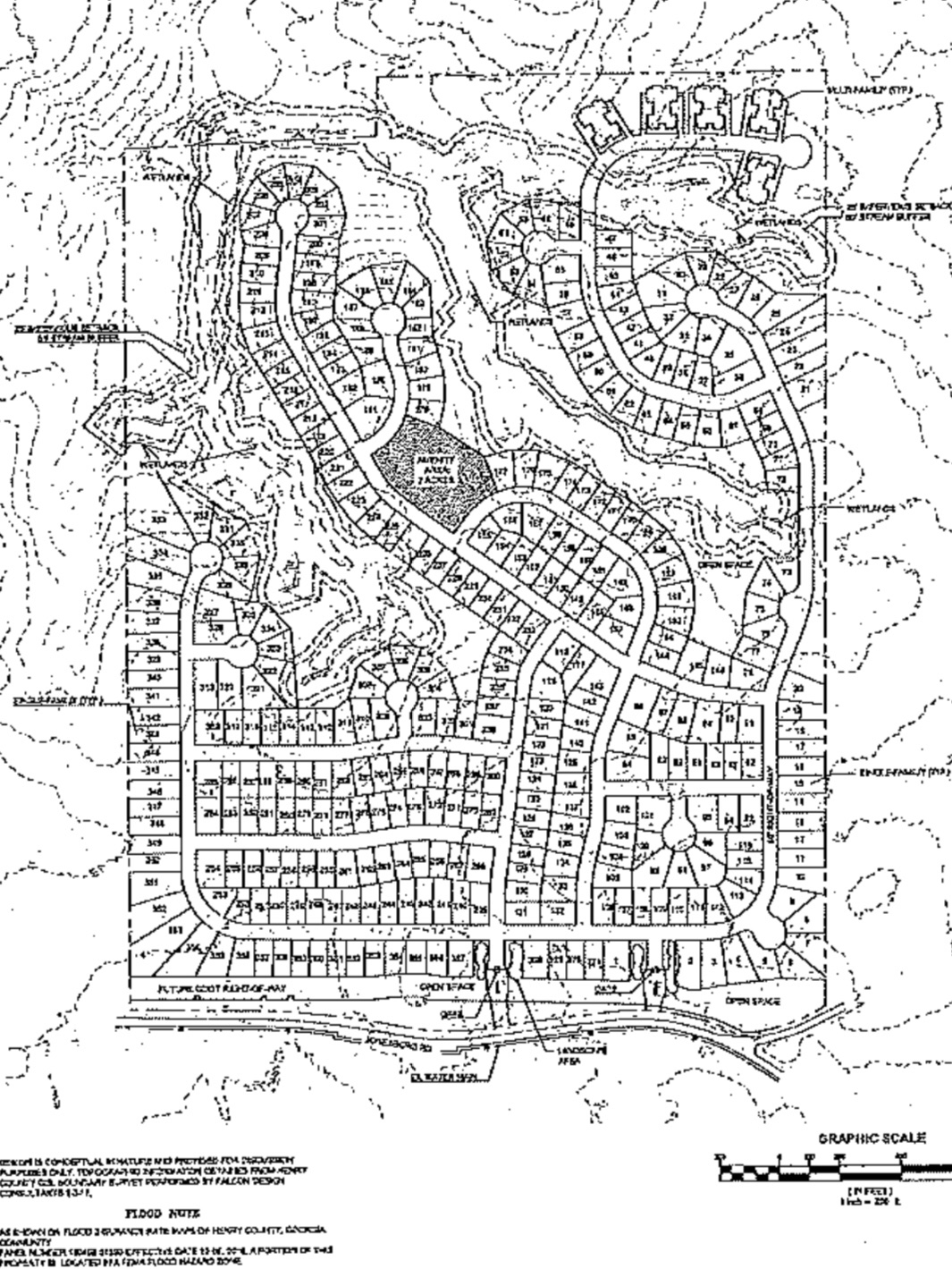 Concept site plan for Hybrass Properties development on Jonesboro Road