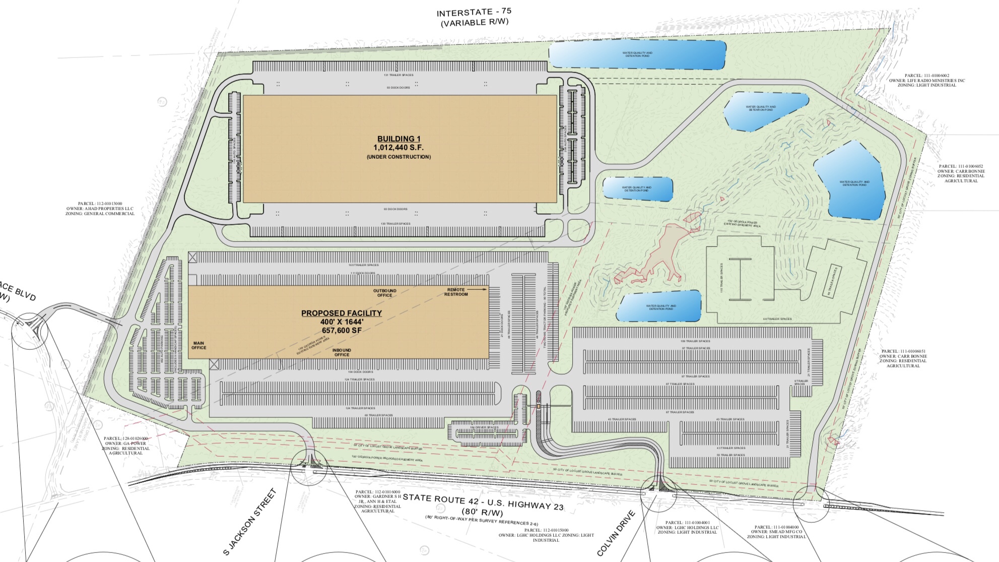 Site plan for Gardner 42 expansion
