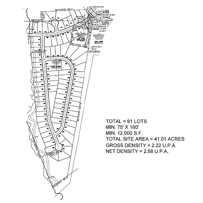 Concept site plan for South Hampton Road rezoning request