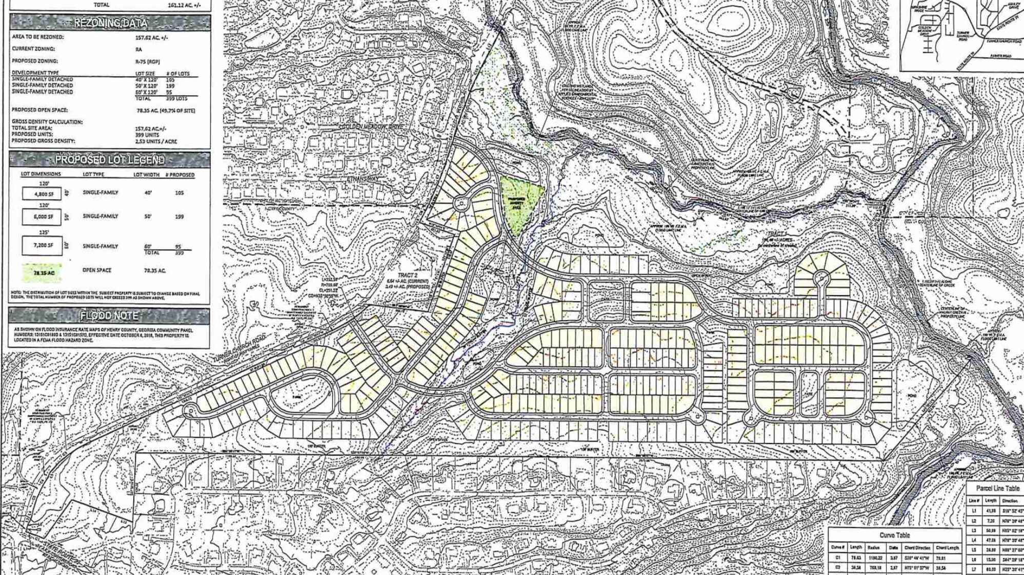 Concept site plan for 343 Turner Church Road residential development (applicant photo)