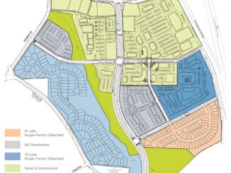 Site plan for Bridges at Jodeco development