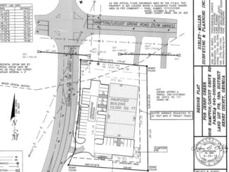 Concept site plan for Hampton-Locust Grove Road at Rocky Creek Road commercial development (Sibley-Miller photo)