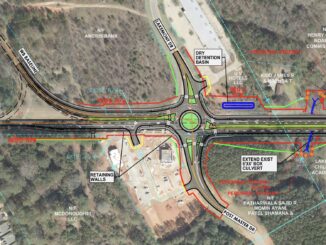 Concept layout for state route 81 widening project at Postmaster Drive (Georgia DOT photo)