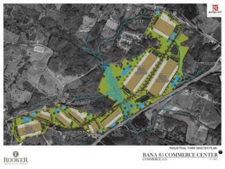 Site plan for Bana 85 Commerce Center in Commerce, GA (Rooker Co Photo)