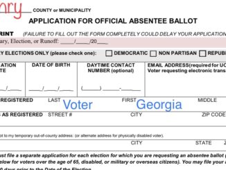 Photo of an application for an absentee photo
