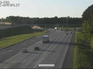 Traffic camera photo of I-75 at I-675 on April 20, 2020 (Georgia DOT camera)