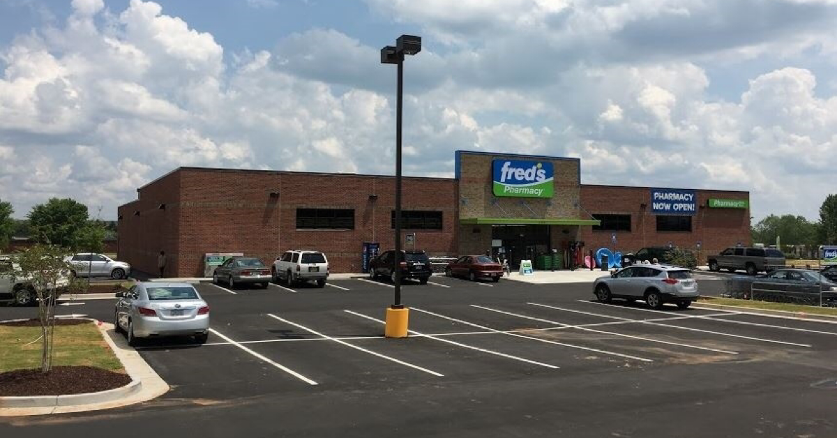Photo of Fred’s Pharmacy in McDonough (LoopNet photo)