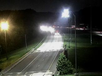 Photo of street lights on I-675 (Georgia DOT photo)