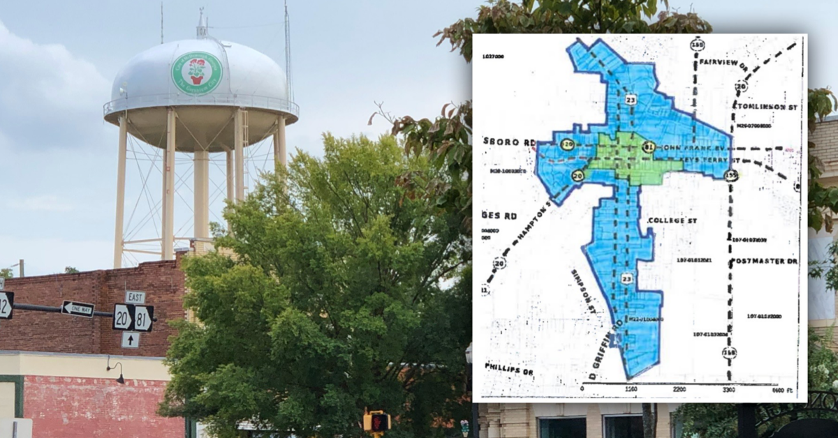 Map of proposed downtown entertainment district in McDonough (special photo)