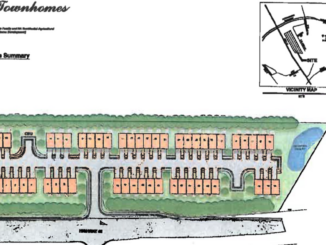 Concept site plan for highway 42 townhomes (Falcon Design photo)