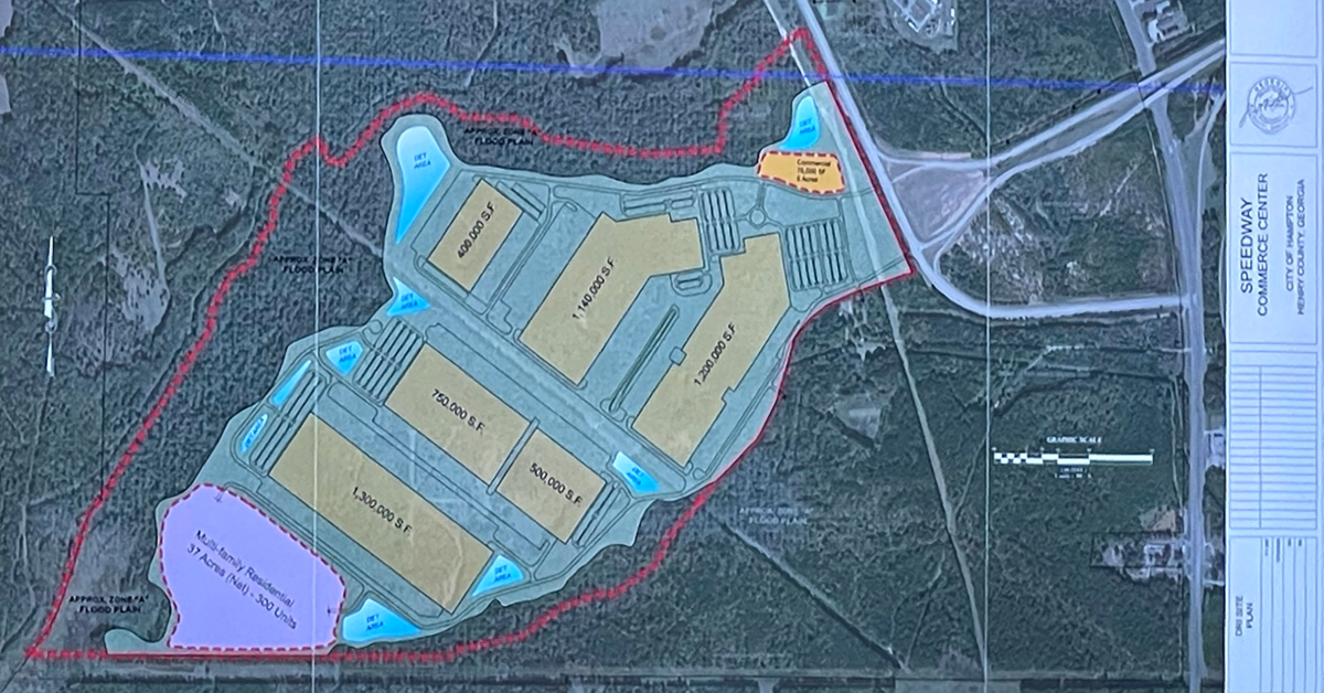 Concept site plan for Speedway Commerce Cented (E&A photo)