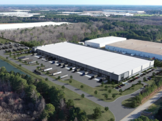 Aerial rendering of Declaration Logistics Center (Crow Holdings Industrial photo)