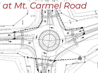 Construction plan for Mill Road at Mt. Carmel Road roundabout (Henry County photo)