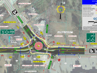 Concept layout updated February 2021 for state route 42 roundabout at state route 16 in Jackson (Georgia DOT photo)