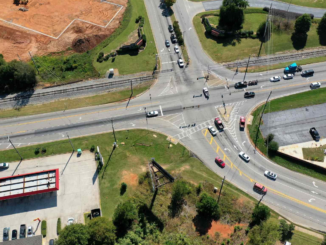 Aerial photo of state route 155 at King Mill Road (BHGRE Commercial Metro Brokers photo)
