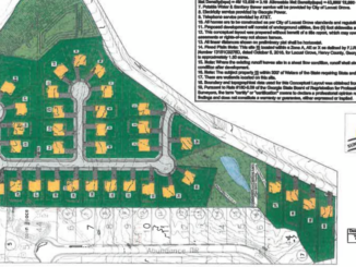 Concept layout for Bowden Street subdivision. Photo depicts forty proposed lots. (SPHINX Design Consultants photo)
