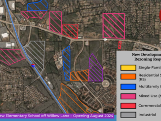 Map of new developments and rezoning requests along Jonesboro Road corridor near I-75 (staff photo)