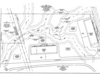 Site plan for HFG Development LLC industrial development off state route 42 in Locust Grove (Metro Engineering & Surveying Co. photo)