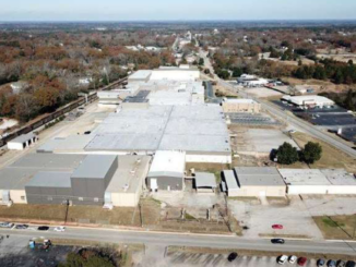 Aerial photo of former Snapper building in McDonough (King Industrial Realty, Inc. photo).