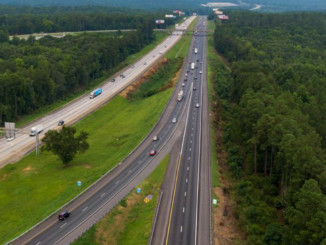 Aerial photo of I-75 North at I-475 (AJC photo / Hyosub Shin).