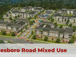 Concept rendering for Jonesboro Road mixed use development (Vista Realty Partners photo).