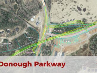 Concept layout for state route 155 at McDonough Parkway (Henry County photo).