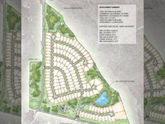 Concept site plan depicting a new single-family subdivision at the intersection of Bill Gardner Parkway and Lester Mill Road (Pulte Homes photo).