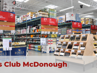 Interior photo showing aisles and shelving inside a BJ’s Club (BJ’s Club photo).