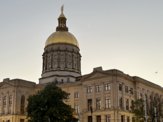 Photo of the Georgia State Capitol at sunset (Clayton Carte photo).