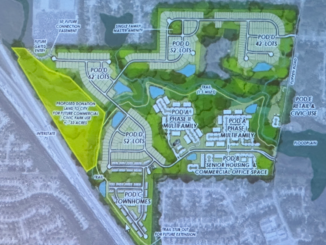 Photo shows July 2023 site plan for Reeves Creek Vista development in Stockbridge (Vista Residential photo).