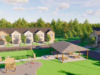 Concept rendering for Franklin Rivers Road townhomes (Moore Bass Consulting photo).
