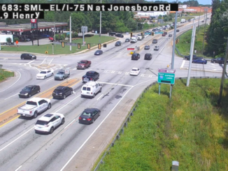 Traffic camera photo shows Jonesboro Road at Foster Drive in May 2024 (Georgia DOT photo).