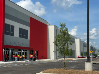 Photo shows the exterior of the Target Distribution Center in Hampton, GA (Clayton Carte photo).