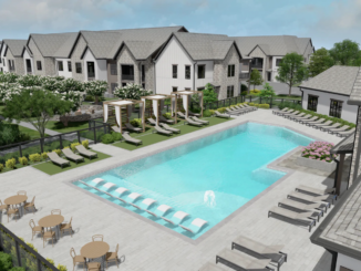 Photo shows a concept rendering for The Levi Apartments off Jodeco Road (Thompson Thrift photo).