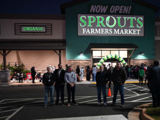 Photo shows the exterior of Sprouts Farmers Market Stockbridge on opening day, November 15, 2024 (Stockbridge photo).