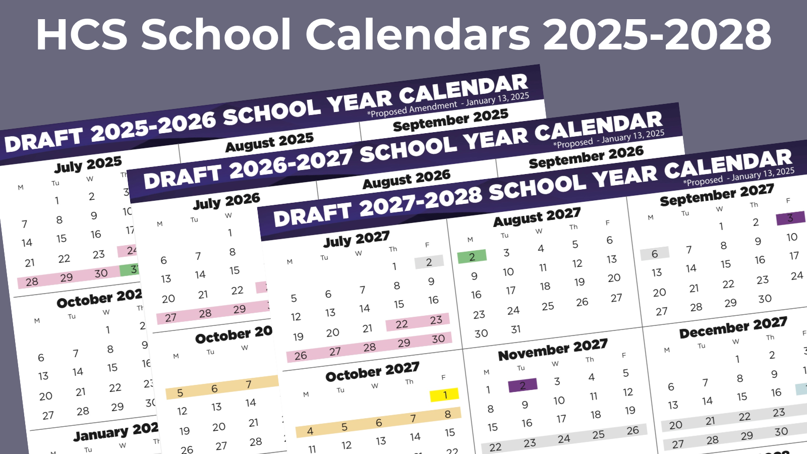 Henry County Schools Shares Draft Calendars for 20252028