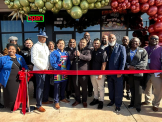 Photo shows the ribbon cutting for Hacienda Bar & Grill on Jodeco Road (Stockbridge photo).