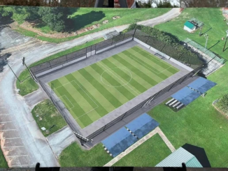 Photo shows a concept rendering for McDonough mini soccer pitch at Alexander Park (Southern Crescent Soccer Foundation photo).