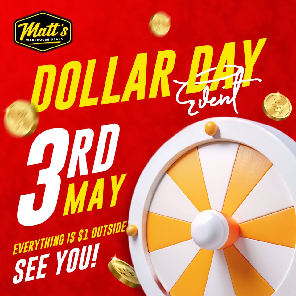 Dollar Day $1 for all items! MAY 3, Saturday!