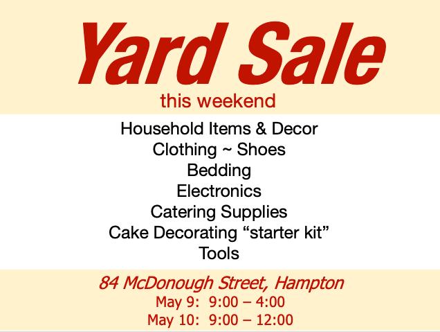 Single Family Yard Sale