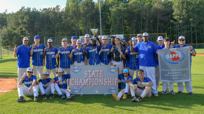 Creekside Baseball State Championship 2025 Photo shows the Creekside Christian Academy baseball team 2025 (Creekside photo).
