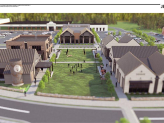 Image shows an architectural concept for The Villages at Ola retail space (Jefferson Architecture photo).