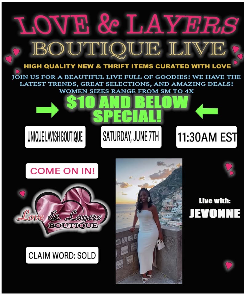 LOVE & LAYERS $10.00 LIVE